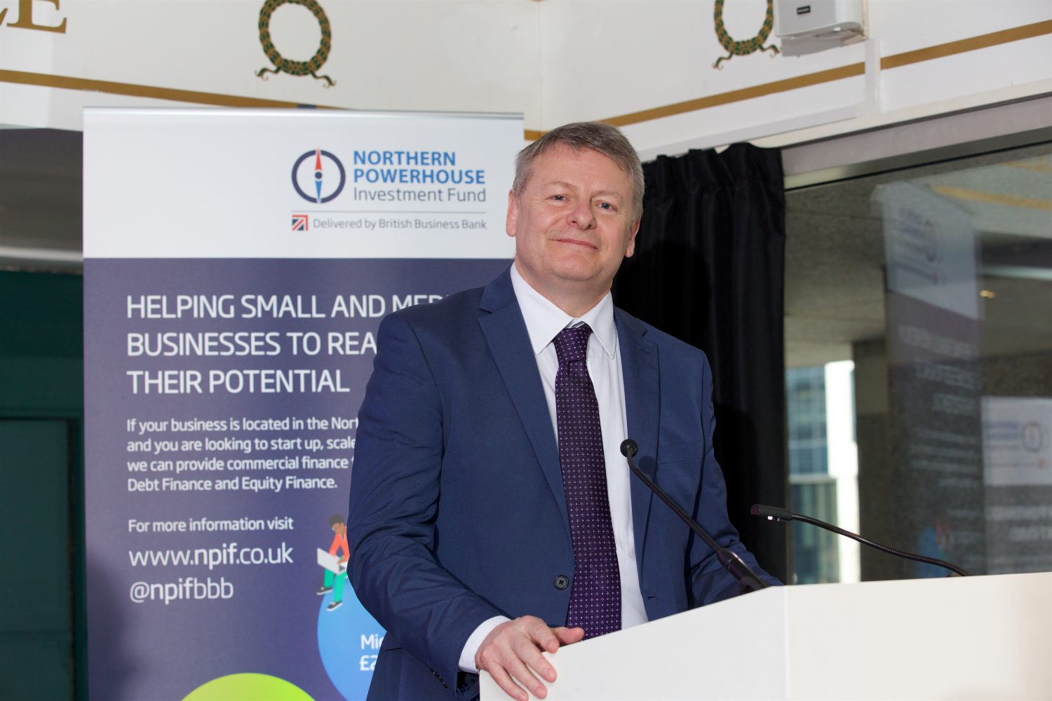 Grant Peggie, director at British Business Bank, at the launch of the Northern Powerhouse