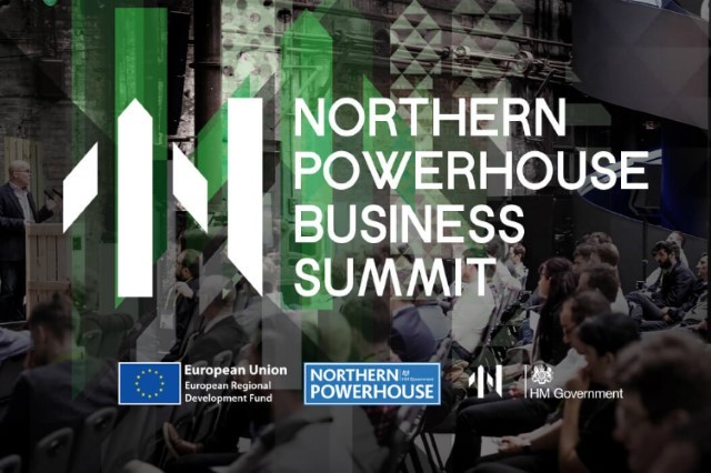 A digital poster for the Northern Powerhouse Business Summit event