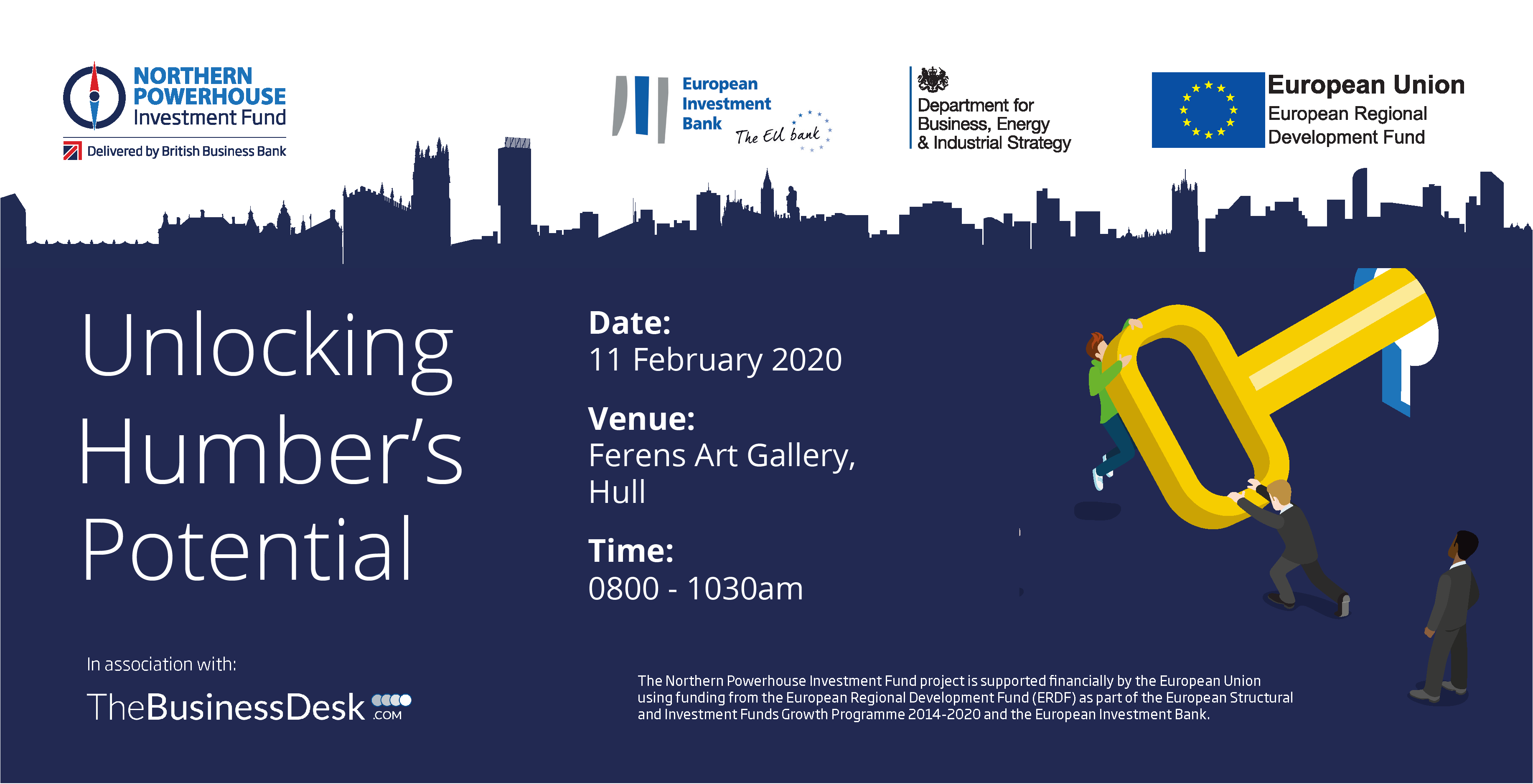 A digital poster for Unlocking Humber's Potential event