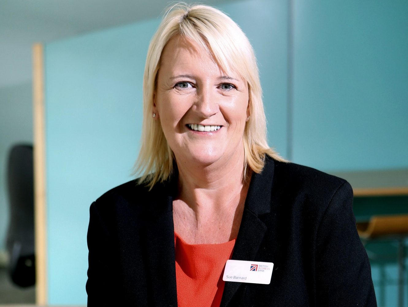 Headshot of Sue Barnard, the UKN Senior Manager at the British Business Bank