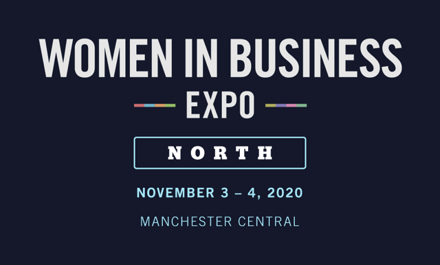 Logo for Women in Business Expo North event.