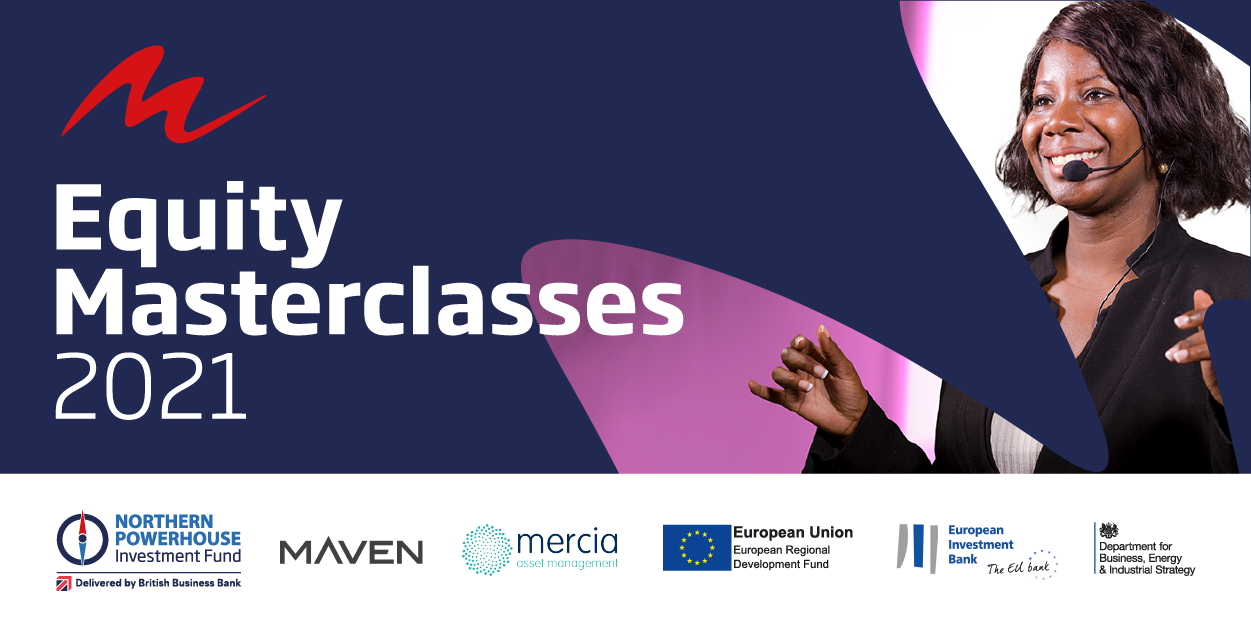 Corporate banner for the Equity Masterclasses 2021 event